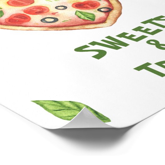 Pizza Babydusche - Süßigkeiten und Leckereien Poster (Ecke)