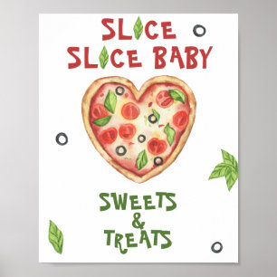 Pizza Babydusche - Süßigkeiten und Leckereien Poster
