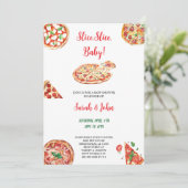 PIZZA BABYSHOWER EINLADUNG (Stehend Vorderseite)