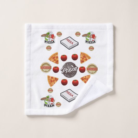Pizza Badezimmer Handtuchhalter Sets (Waschlappen)