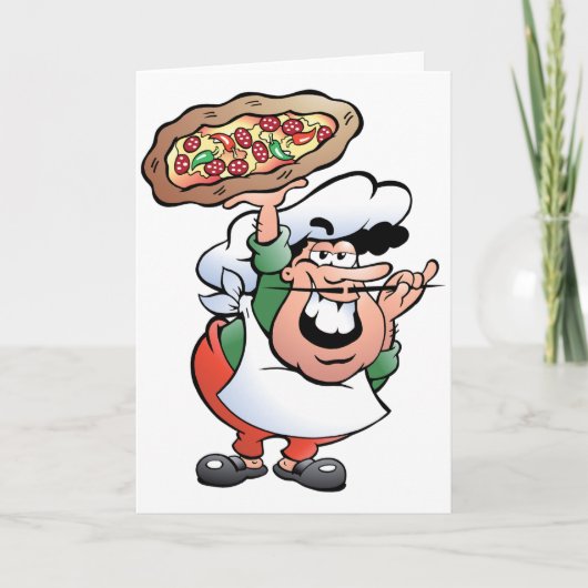 Pizza Baker Grußkarten Karte (Vorderseite)