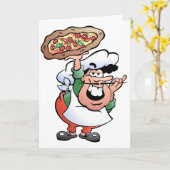 Pizza Baker Grußkarten Karte (Gelbe Blume)