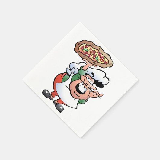 Pizza Baker Paper Napkins Serviette (Ecke)