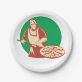 Pizza Baker Pappteller (Vorderseite)