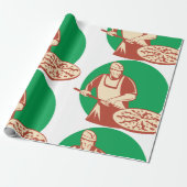 Pizza Baker Wrapping Paper Geschenkpapier (Ungerollt)