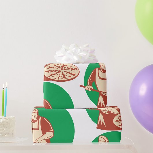 Pizza Baker Wrapping Paper Geschenkpapier