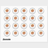 Pizza Baking Modernes Label Runder Aufkleber (Blatt)