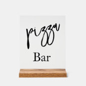Pizza-Bar-Hochzeit Acryl-Schild Acrylschild (Vorderseite)