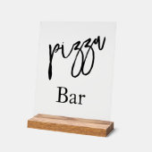 Pizza-Bar-Hochzeit Acryl-Schild Acrylschild (Winkel)