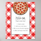 Pizza Bar Sign Poster (Vorne)