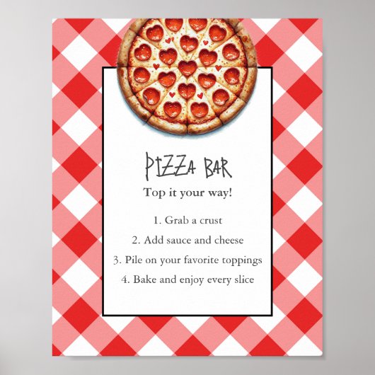 Pizza Bar Sign Poster (Vorne)