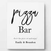 Pizza Bar wedsign Tabletop Fotoplatte (Vorderseite)