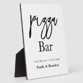 Pizza Bar wedsign Tabletop Fotoplatte (Seite)