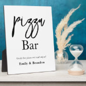 Pizza Bar wedsign Tabletop Fotoplatte (Seite)