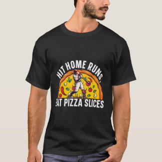 Pizza Baseball Player Baseball Lover Sport Italien T-Shirt