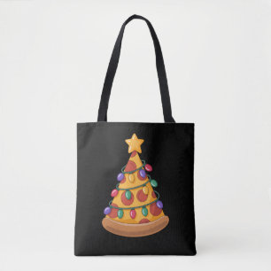 Pizza-Baum-Weihnachtsbeleuchtung Pizza-Liebhaber-F Tasche
