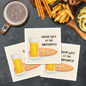 Pizza & Beer Football Game Day Party Napkins Serviette