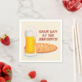 Pizza & Beer Football Game Day Party Napkins Serviette (Beispiel)