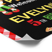 Pizza Begrüßung Party unterzeichnen Rotes grünes P Poster (Ecke)