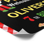 Pizza Begrüßungsschild Party Kleiner Junge Koch Pl Poster (Ecke)