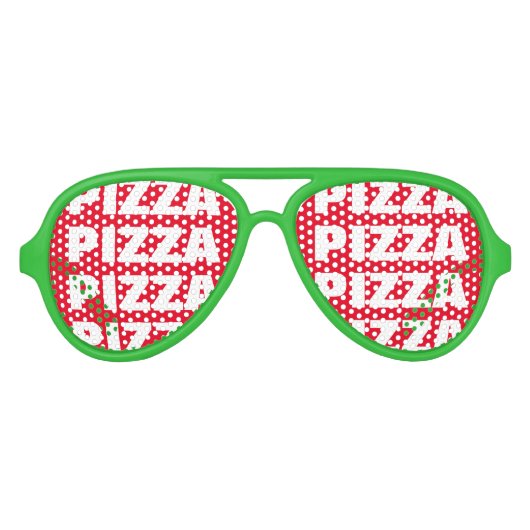 Pizza besessene Party-Schattierungen. Sonnenbrille (Vorderseite)