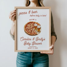 Pizza & Bier vor Baby hier! Babyparty