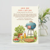 Pizza & Biereinladung am Arbeitstag - Patriotisch Einladung (Stehend Vorderseite)