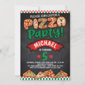 Pizza Birthday Einladung (Vorderseite)