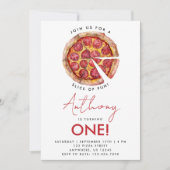 Pizza Birthday Einladung (Vorderseite)