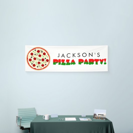 Pizza Birthday Party Banner (Messeveranstaltung)