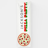 Pizza Birthday Party Banner (Vertikal)