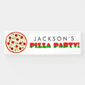 Pizza Birthday Party Banner (Horizontal)