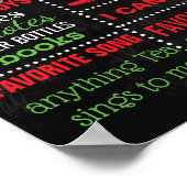 Pizza Birthday Party Chalkboard Poster (Ecke)