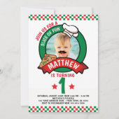 Pizza Birthday Party Einladung (Vorderseite)