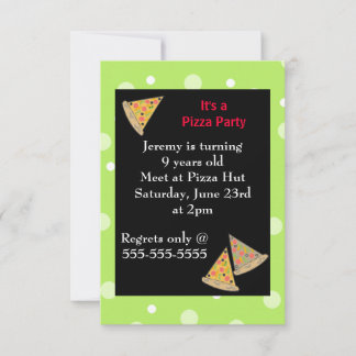 Pizza Birthday Party Einladung