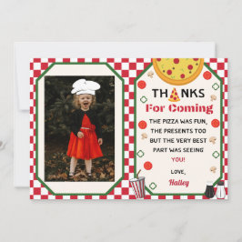 Pizza Birthday Party Foto Vielen Dank Dankeskarte