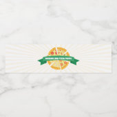 Pizza Birthday Party Water Bottle Labels Wasserflaschenetikett (Einzelnes Label)