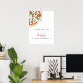 Pizza Birthday Party Welcome Poster (Heimbüro)