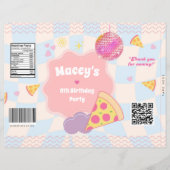 Pizza Birthday Treat Party Favor Chip Bag (Vorderseite)