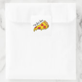Pizza blinkt meine dicke Liebe Quadratischer Aufkleber (Tasche)