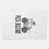Pizza Blizzard Bike Courier Driver Geschirrtuch (Horizontal)
