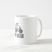 Pizza Blizzard Bike Courier Driver Kaffeetasse (VorderseiteRechts)