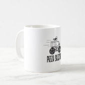 Pizza Blizzard Bike Courier Driver Kaffeetasse (Vorderseite Links)