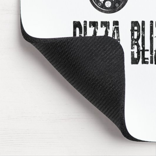 Pizza Blizzard Bike Courier Driver Mousepad (Ecke)