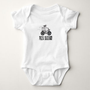 Pizza-Blizzard-Fahrradkurierfahrer Baby Strampler