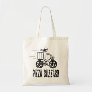 Pizza-Blizzard-Fahrradkurierfahrer Tragetasche
