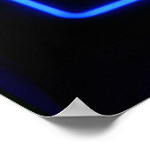 PIZZA Blue & Red Neon Sign Poster (Ecke)