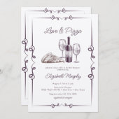 Pizza | BRAUTPARTY Einladung (Vorne/Hinten)