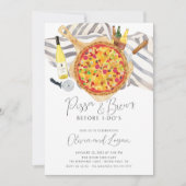 Pizza & Brew Probe Dinner Einladung (Vorderseite)