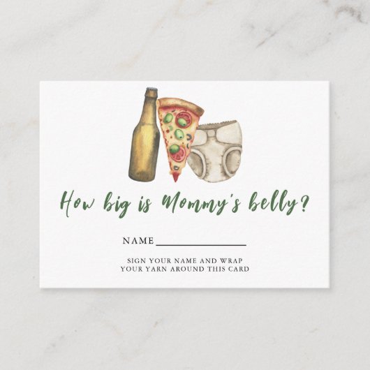 Pizza, Brews and Diapers Wie groß ist der Bauch de Begleitkarte (Vorderseite)
